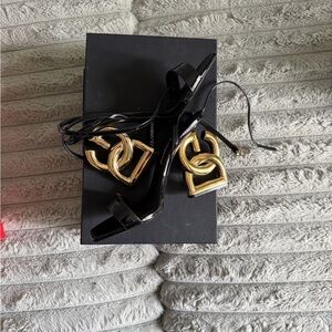 Black and Gold DG Designer Heels